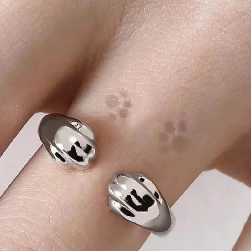 925 Silver Cat Paw Ring