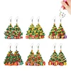 6 Pairs Double Sided Christmas Tree Diamond Painting Earrings for Women Girls
