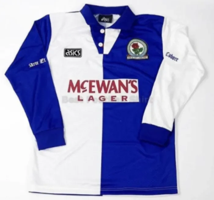 Retro 1994-1995 Blackburn Rovers Home Long Sleeve Soccer Jersey