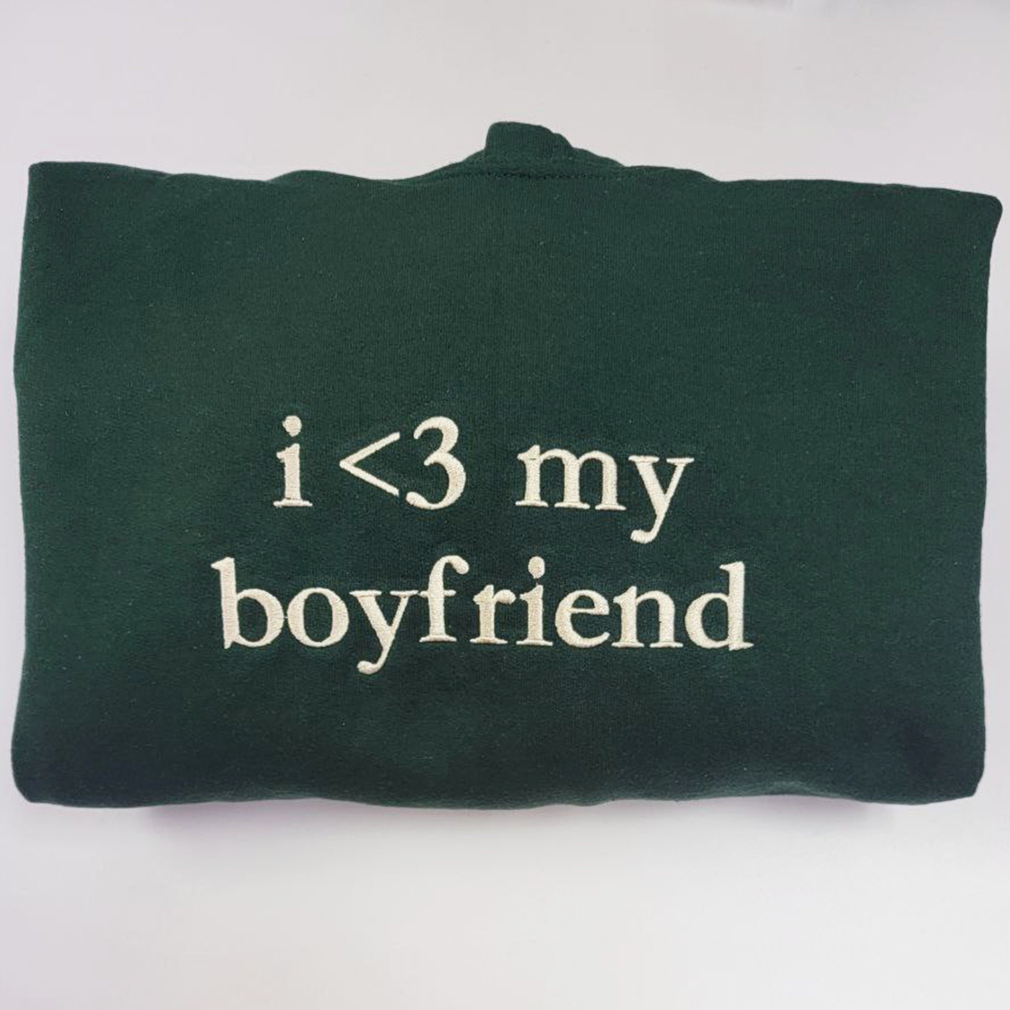 Loveyoufancy I Love My Girlfriend Hoodie, Couple Embroidered Sweatshirt/Hoodie, Couples Gifts Valentines Day, Gift for Him, Gift for Her