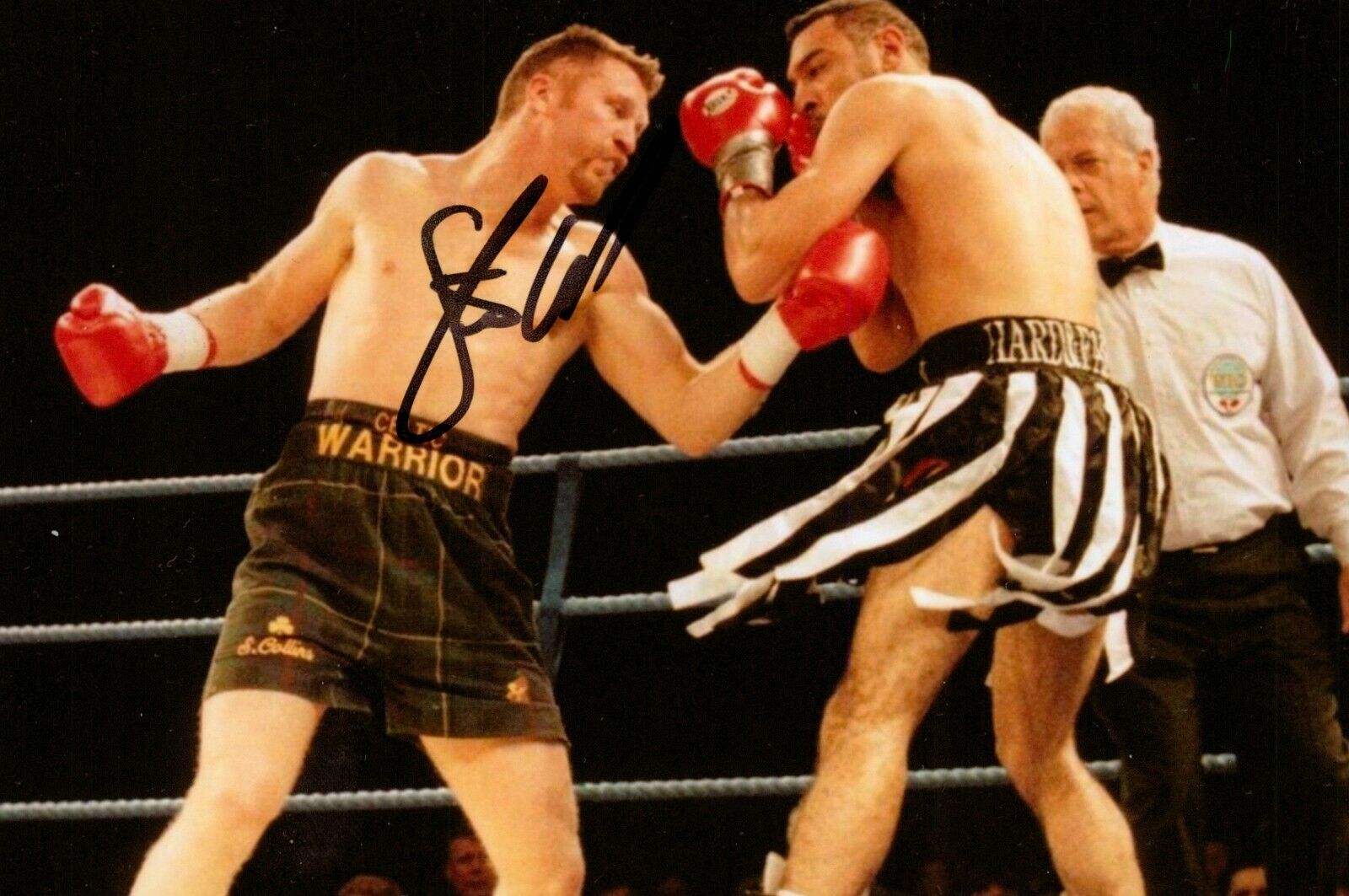 Steve Onion Collins Signed 6x4 Photo Poster painting Boxing Celtic Warrior WBO Autograph + COA