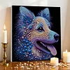 DIY Pearl Painting Wolf for Home Wall Decor with Frame(30x30cm)