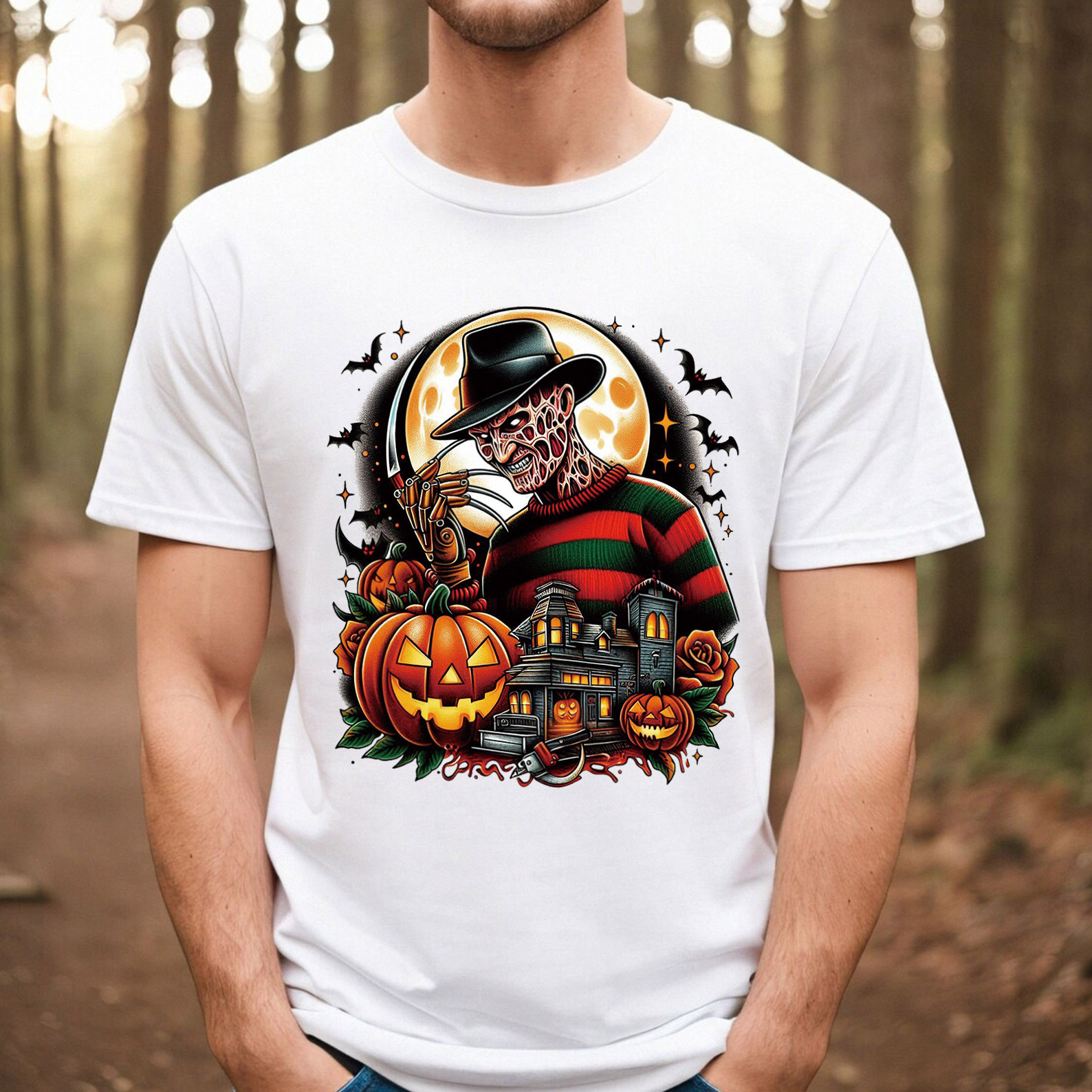 Loveyoufancy Retro Halloween Scary Movie Shirt