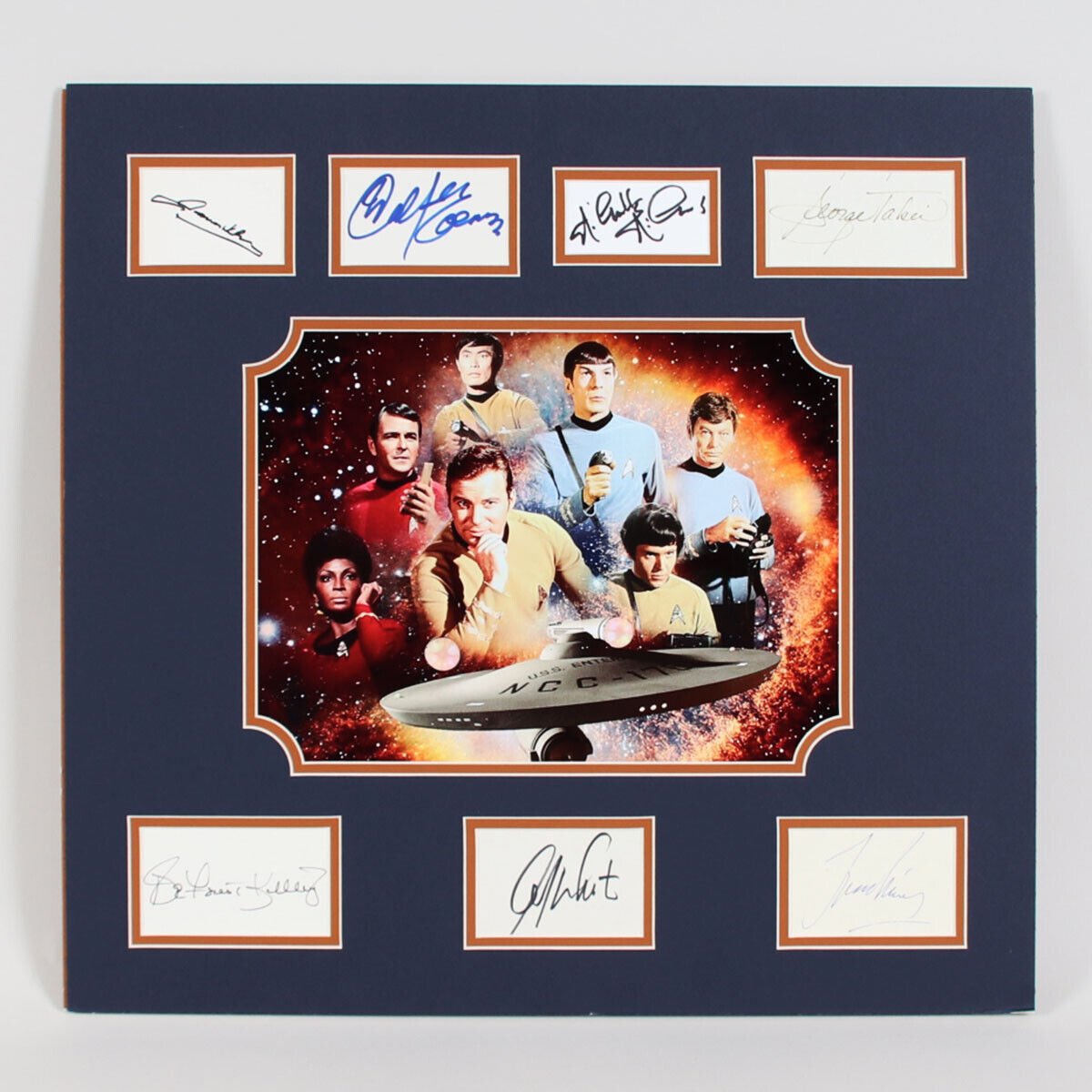 Star Trek Cast Signed Photo Poster painting Cut Display (7) Leonard Nimoy, William Shatner et...