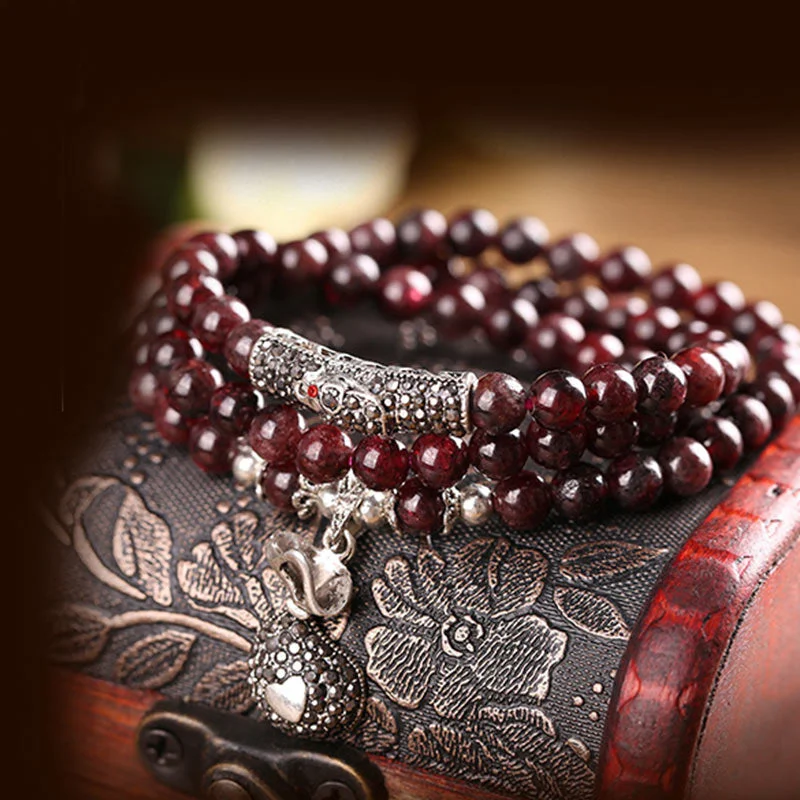 Natural Garnet Protection Bracelet