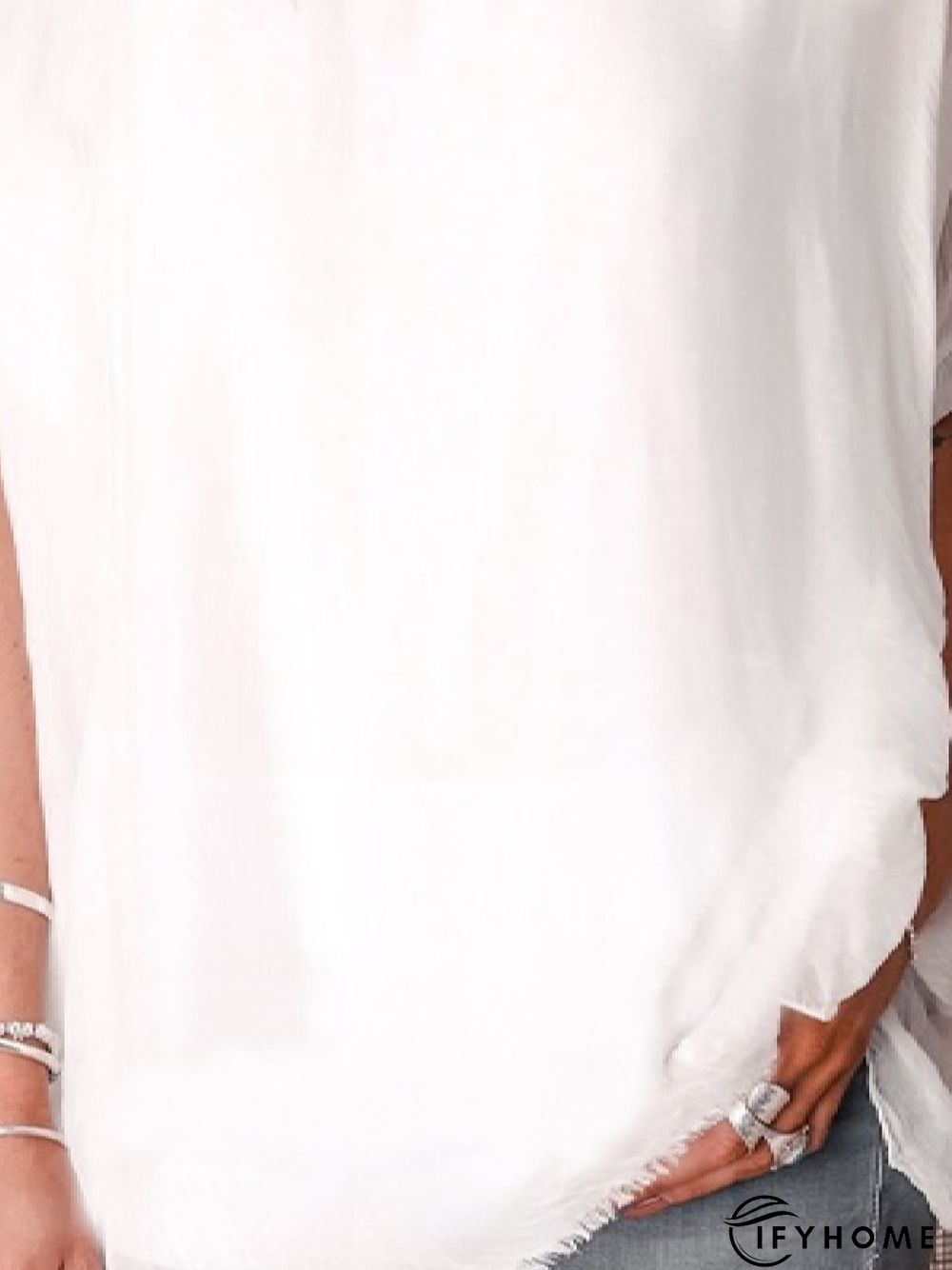 Casual Crew Neck Solid Short Sleeve Tops | IFYHOME