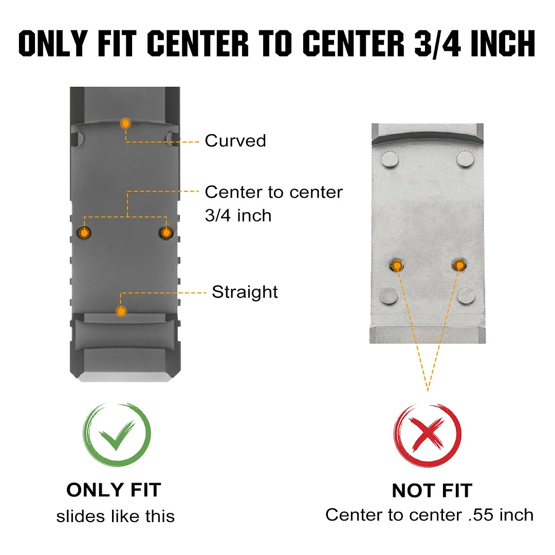 ohhunt&reg; 407C 507C 508T Footprint To RMSc Adapter Plate CNC Machined from 6AL4V Titanium