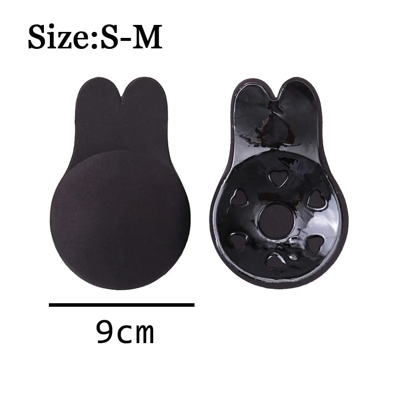 9CM-13CM Plus Size Rabbit Nipple Cover Breast Petals Intimates Accessories Push Up Invisible Bra Reusable Breast Stickers 1Pair