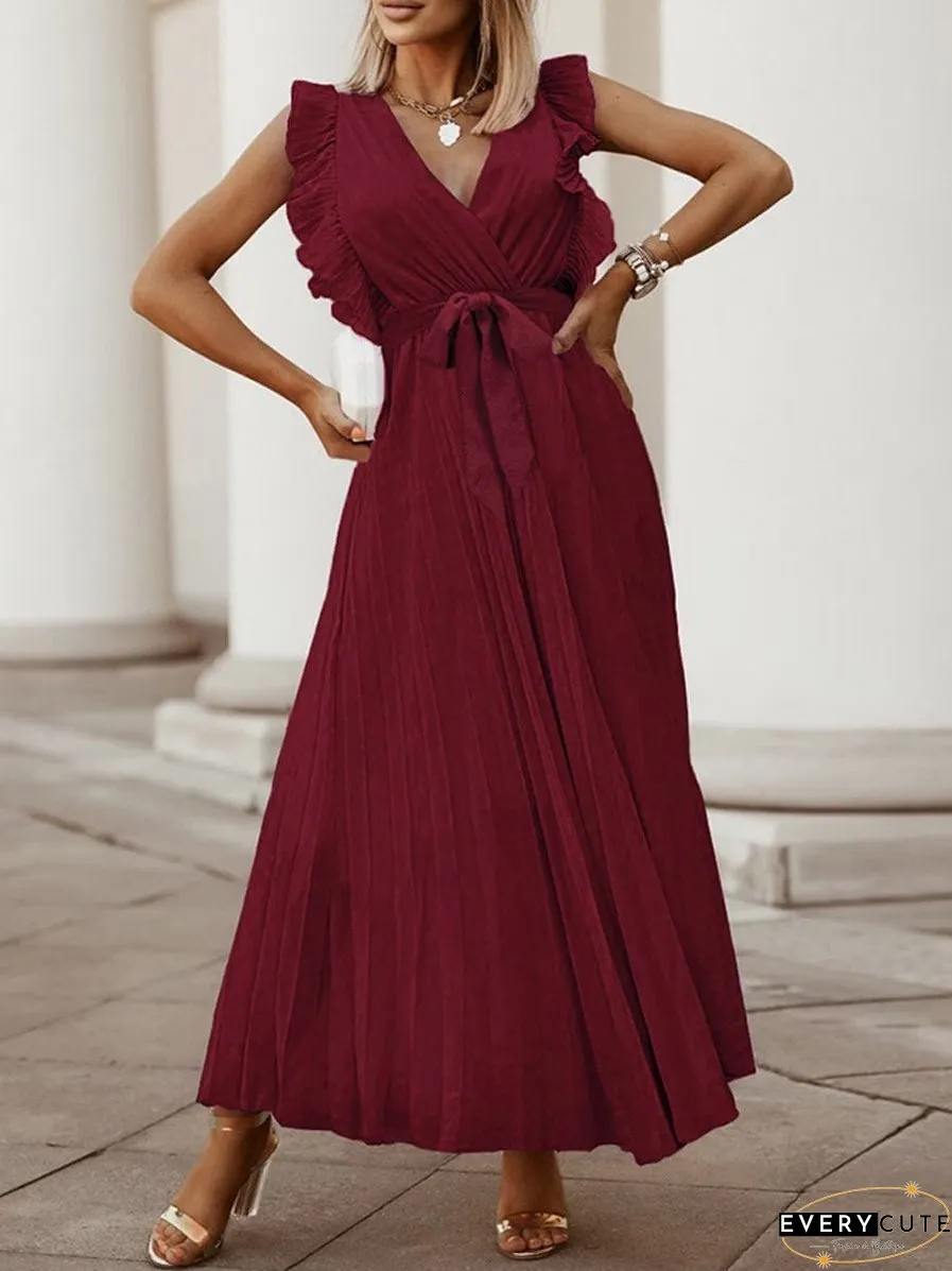 Party Dress with Flutter Sleeves