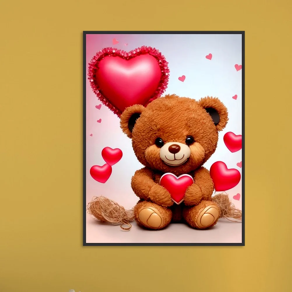Diamond Painting - Full Round Drill - Love Bear(Canvas|30*40cm)