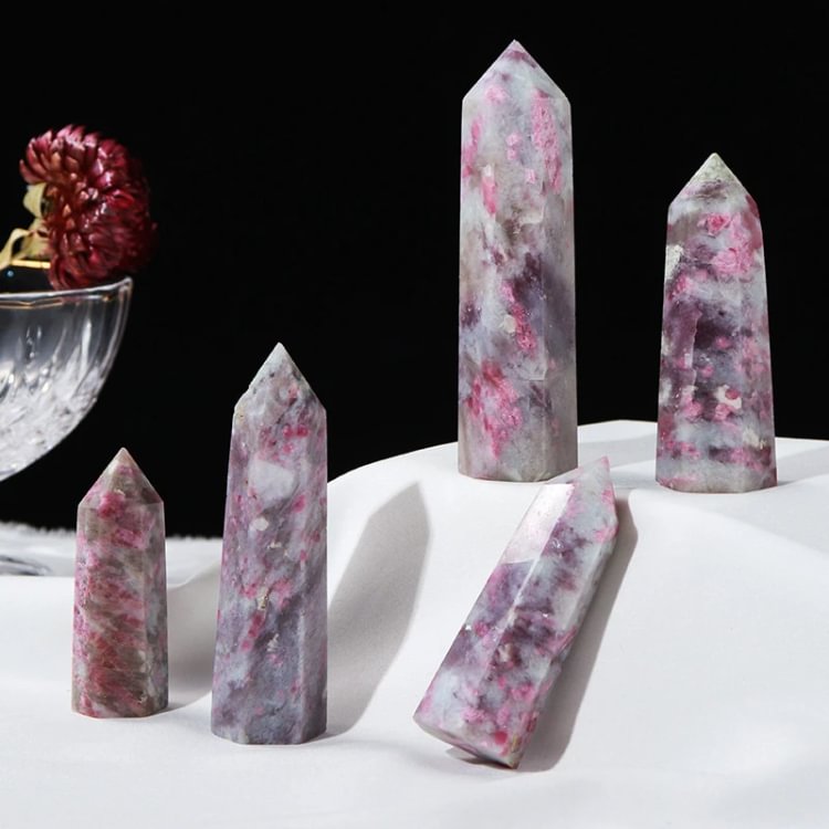 Lepidolite Natural Crystal Wands Tower
