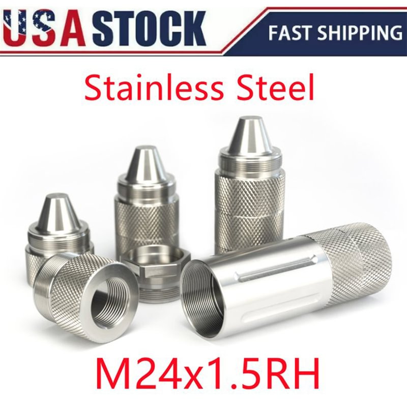 10''L 1.52'' OD M24x1.5RH Stainless Steel Modular Solvent Trap MST 1.375x24 TPI 8xScrew Cones Fuel Filter For Napa 4003 Wix24003
