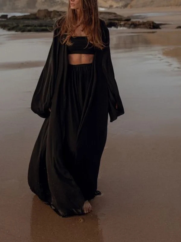 Strapless+Wide Leg Three-Piece Suits