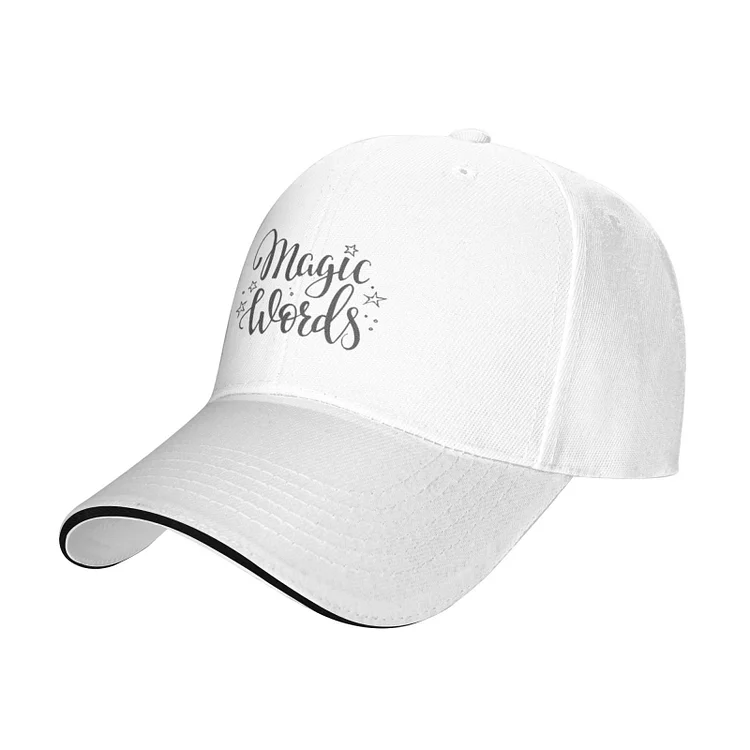 Magic Words Snapback Cap Baseball Cap for Men Women Teenager Kids Polyester Adult Unisex Four Seasons Casual One Size