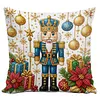 Christmas Nutcracker DIY 11CT Stamped Cross Stitch Pillow Cover Kit 45x45cm tapestrymarket