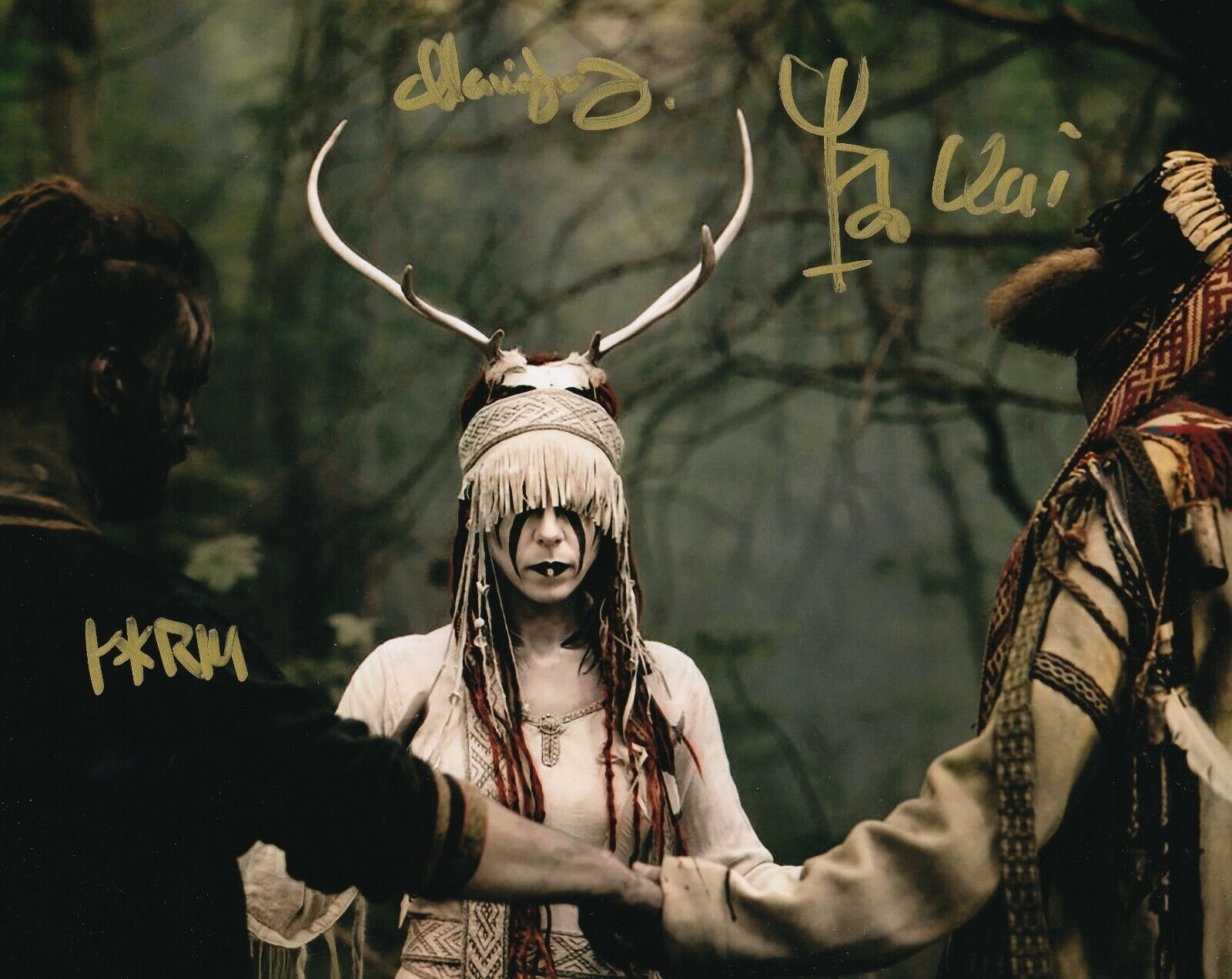 Heilung band REAL hand SIGNED Photo Poster painting #2 COA Autographed by all 3 members