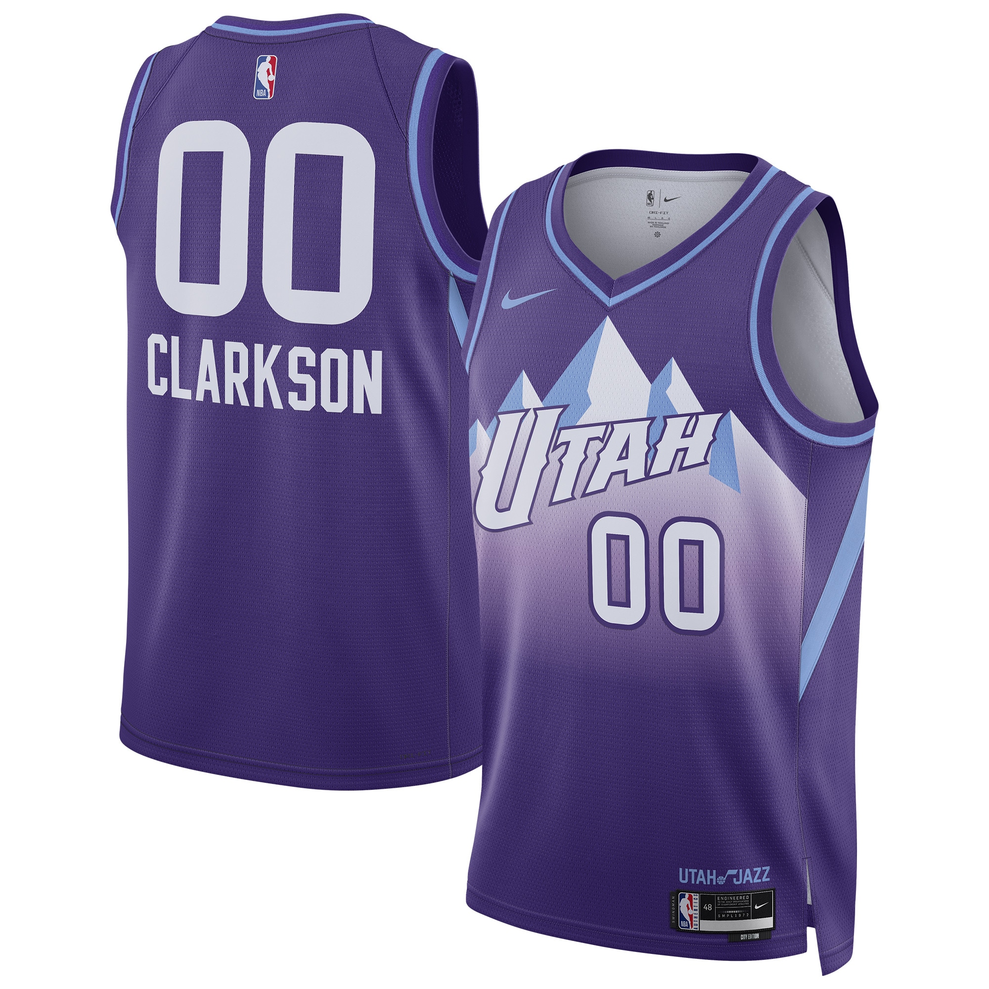 Unisex Utah Jazz Jordan Clarkson Purple 2024/25 Swingman  Jersey - City Edition mysite