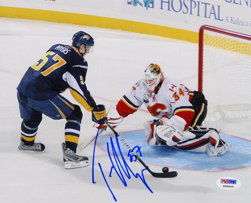 Tyler Myers SIGNED 8x10 Photo Poster painting Buffalo Sabres PSA/DNA AUTOGRAPHED