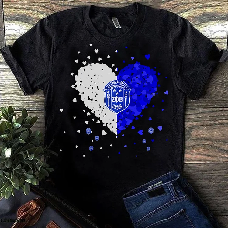 ΖΦΒ heart print short-sleeved T-shirt