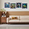 4pcs Diamond Painting -DIY Round Drill Stained Glass Animal