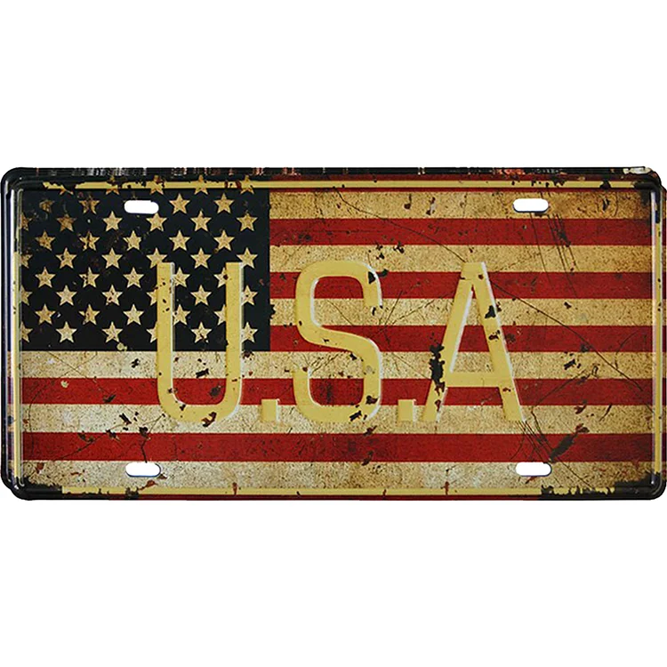 National Flag - Car Plate License Tin Signs/Wooden Signs - 5.9x11.8in