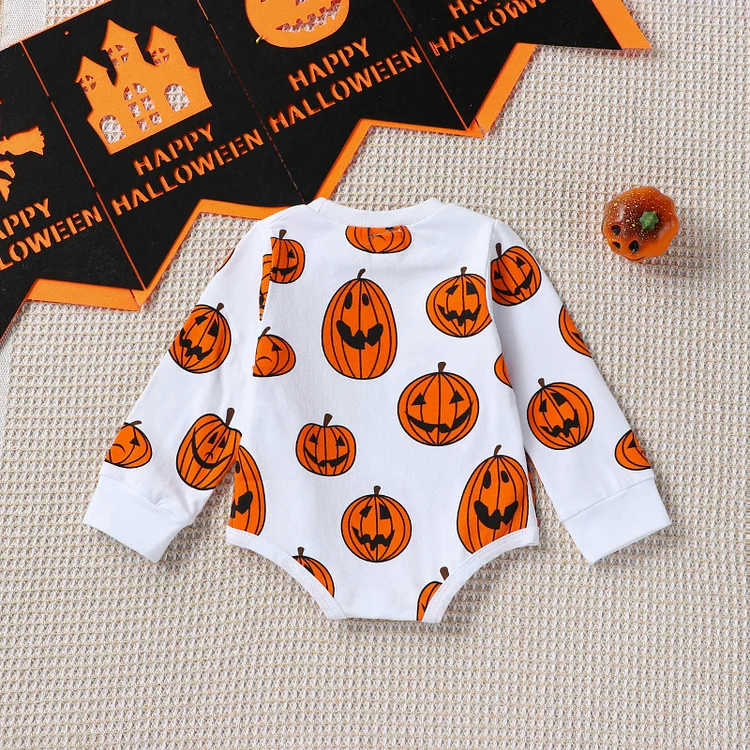  Baby Halloween Pumpkin Bodysuit
