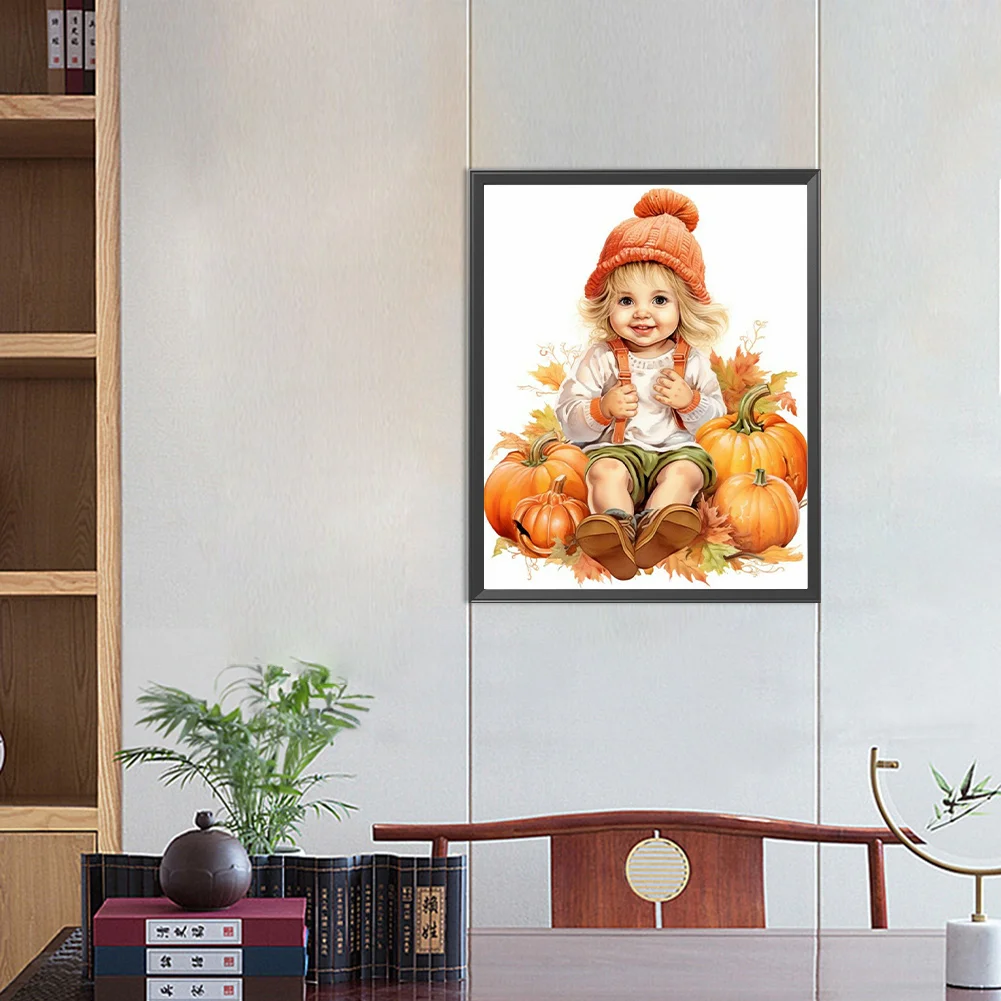 Diamond Painting - Full Round Drill - Pumpkin Child(Canvas|40*40cm)