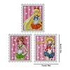 (3pcs)Sailor Moon Partial Counted Cross Stitch Fridge Magnet Kit 14CT 2-Strand 7x8cm Backstitch