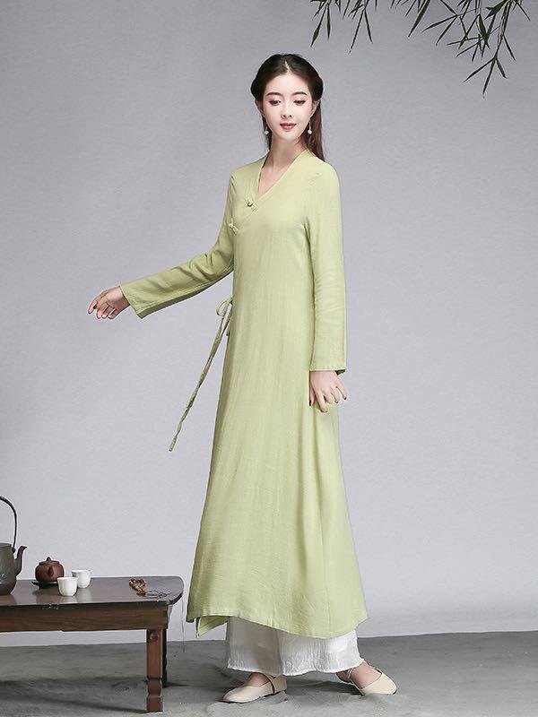 Elegant National Style Slim Long  Dress