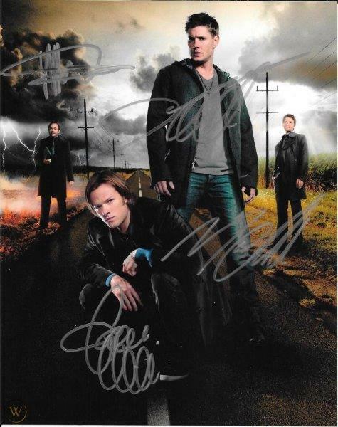 REPRINT - SUPERNATURAL Cast TV Show Signed 8 x 10 Photo Poster painting Poster RP Man Cave