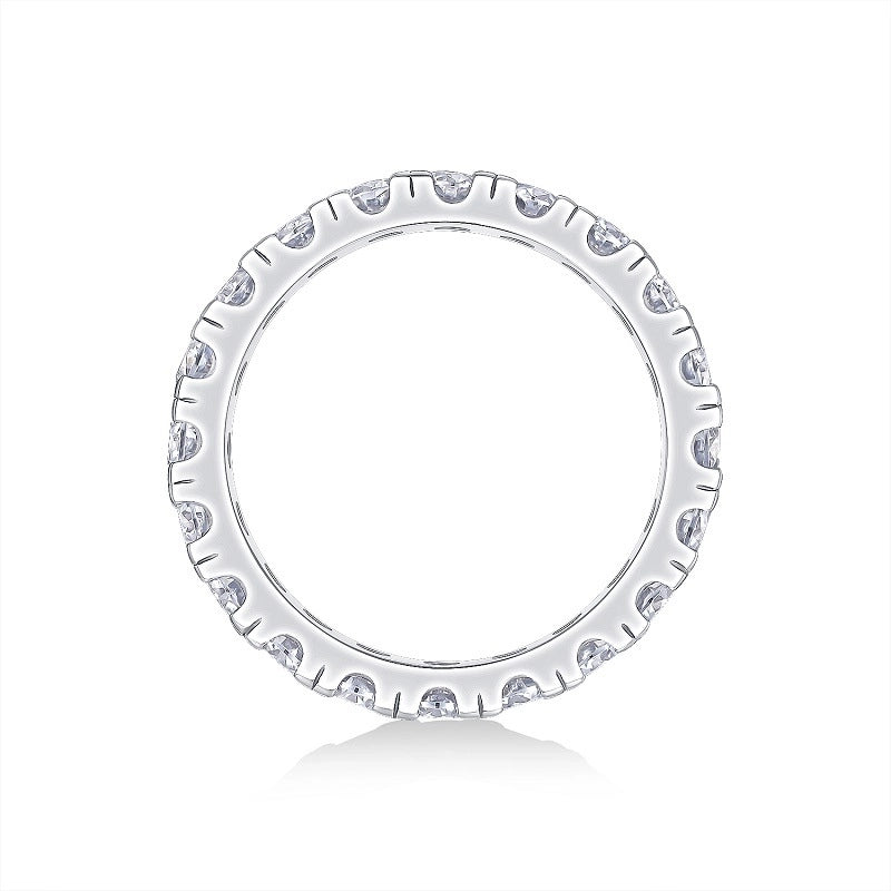 925 Sterling Silver Moissanite Geometric Rings GRA Certificate