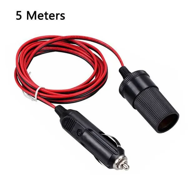 New 2M/5M Light Power Adaptor Plug Extension Cable Car Cigar Lighter Adapter Socket Charger Lead
