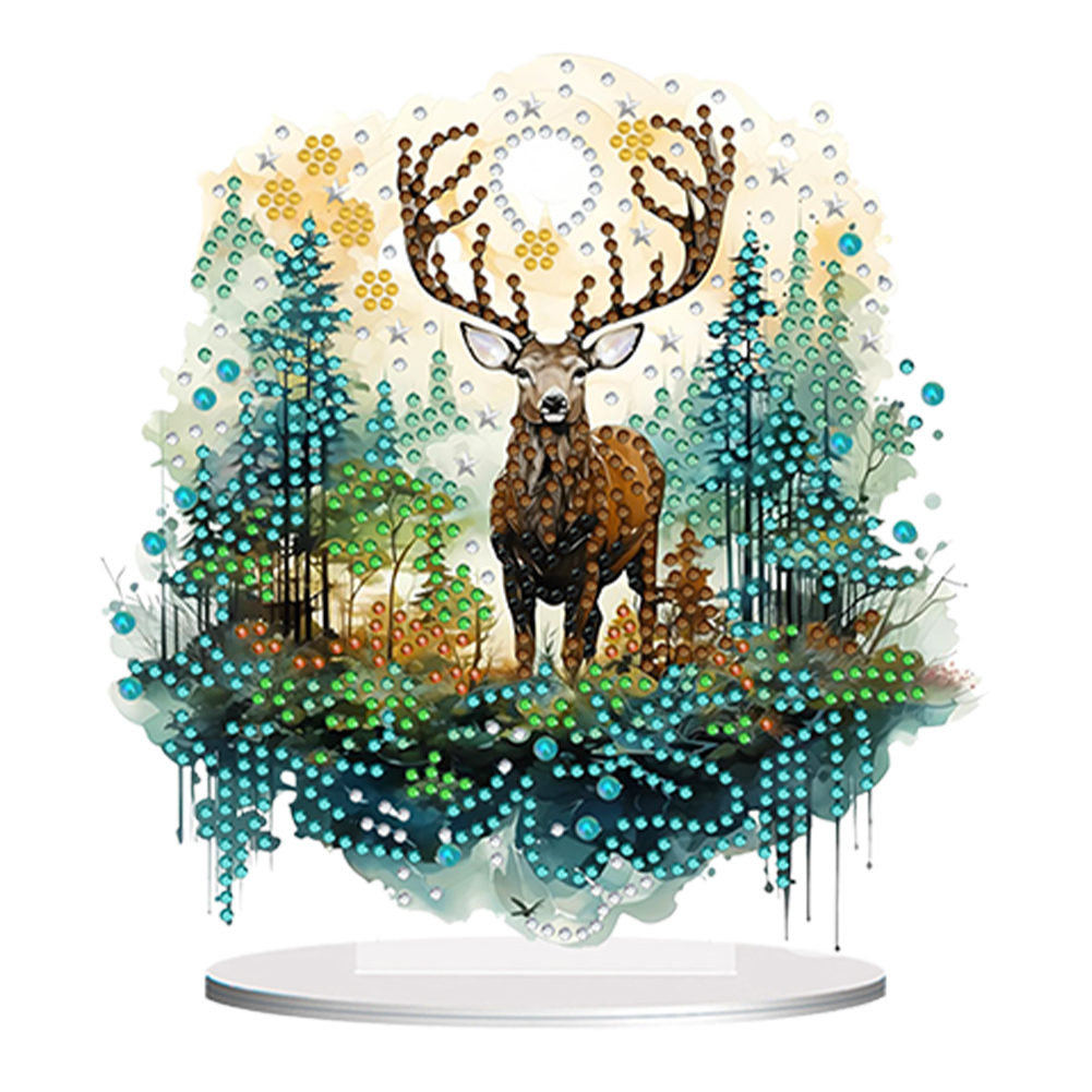 Special Shape Forest Deer 5D DIY Diamond Painting Art Tabletop Decorations