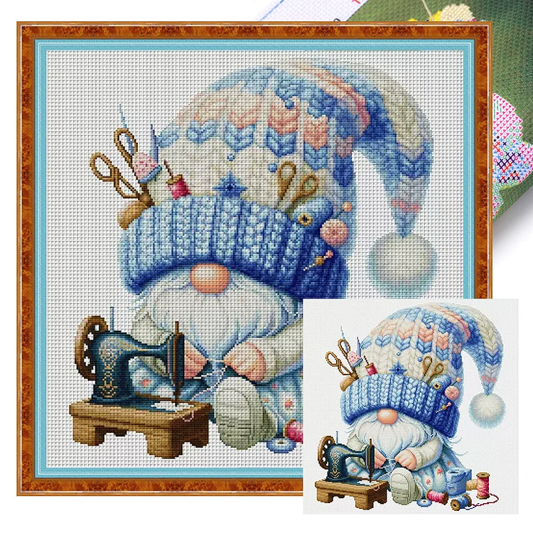 『Spring Brand』Dwarf - 16CT Stamped Egyptian Cotton Thread Cross Stitch(45*45cm)