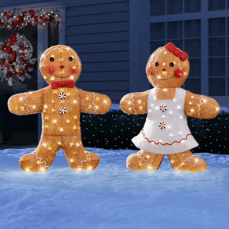 🔥kukelife🔥The 47" Twinkling Gingerbreads