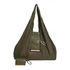 PU Leather Foldable Keychain Tote Bag Expandable Mini Storage Organizer Bag