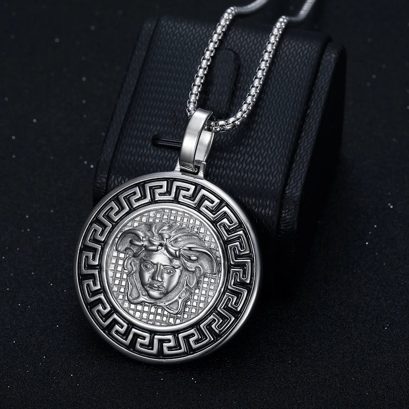 Hip-Hop Round Titanium Steel Plating 18K Gold Plated Men’s