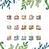 15Pcs Sewing Machine DIY Double Sided Diamond Painting Keychain Kits for Adults