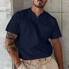 Men's Elastic Cotton Pocket Short Sleeve V-neck T-shirt by Inlyline