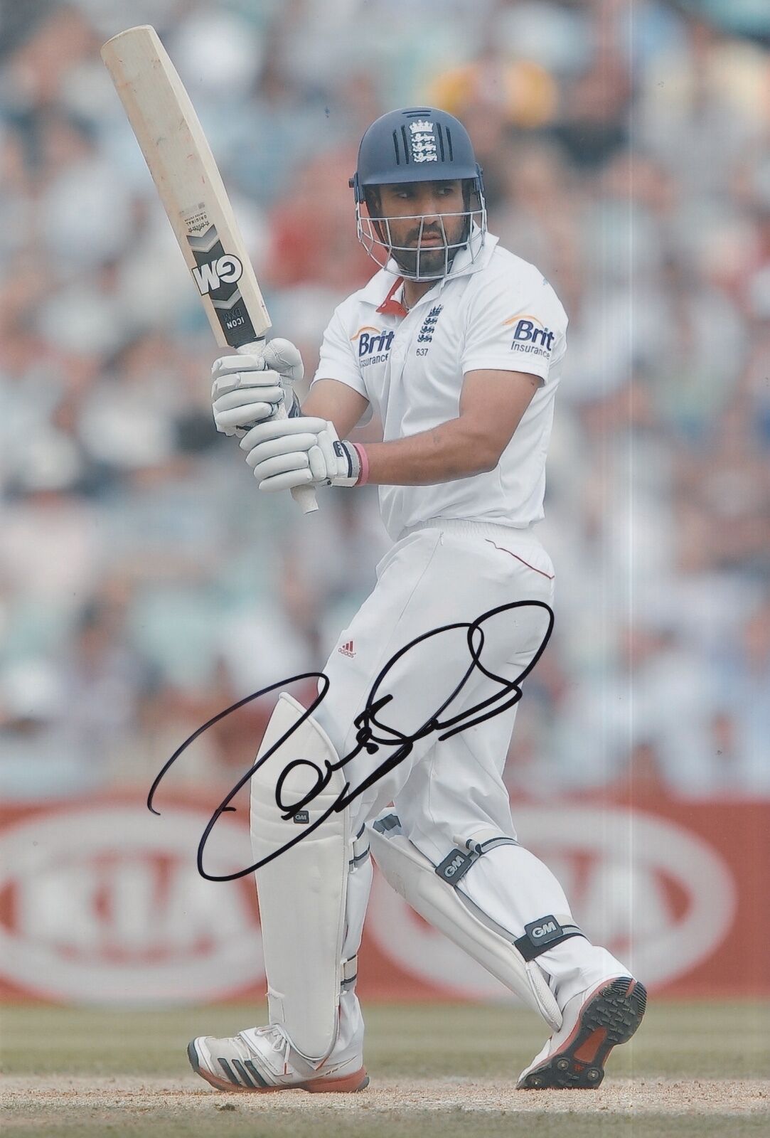 RAVI BOPARA HAND SIGNED 12X8 Photo Poster painting ENGLAND CRICKET.