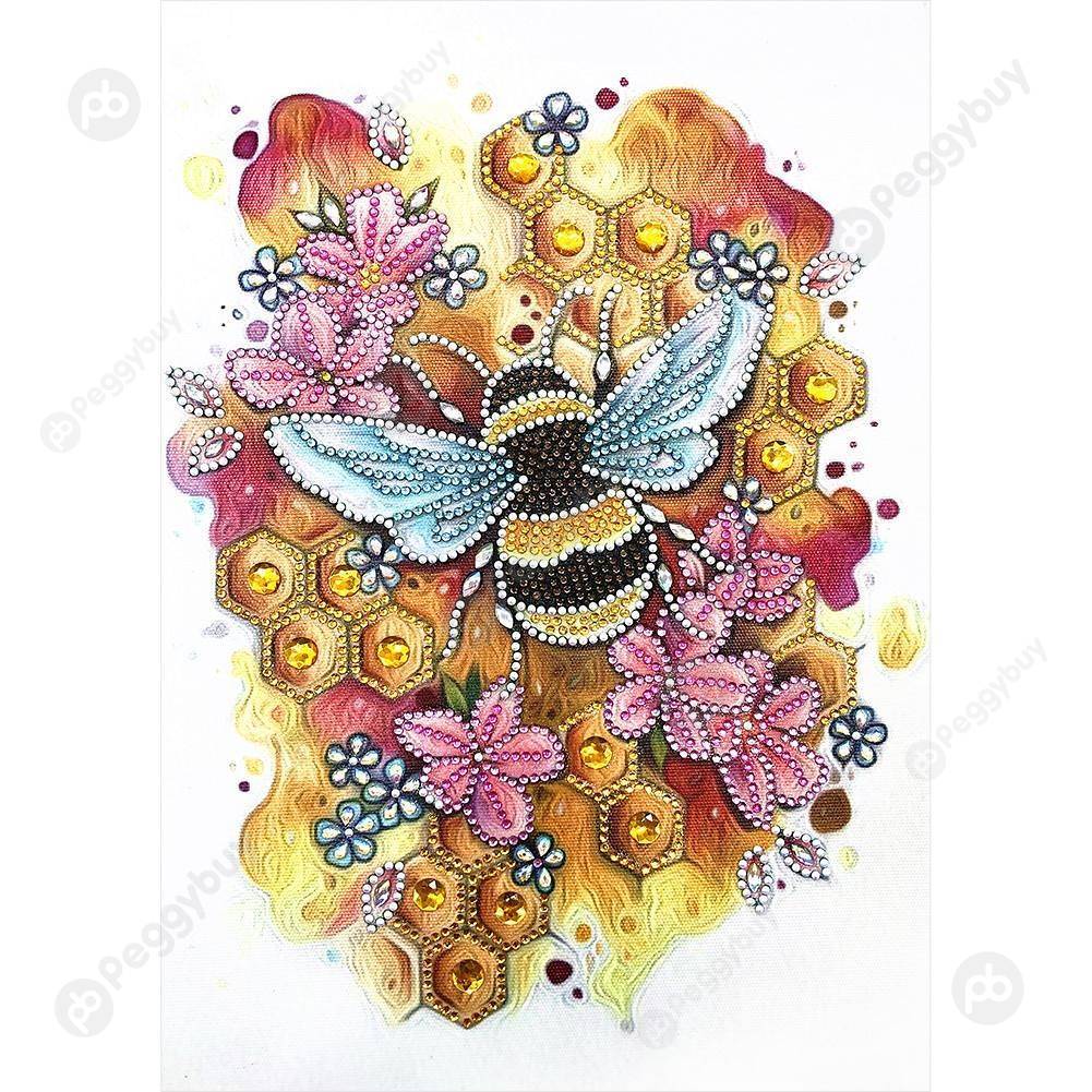 

30*40CM Special Shaped Diamond Painting-Bee, 501 Original
