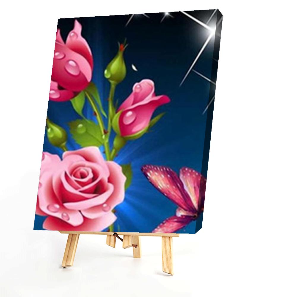Rose Flower - Painting By Numbers - 40*50CM gbfke