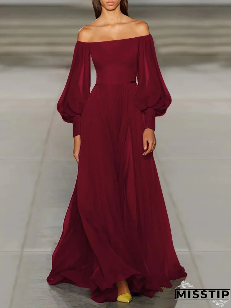 Temperament Fashion Sexy Chiffon Simple Evening Dresses