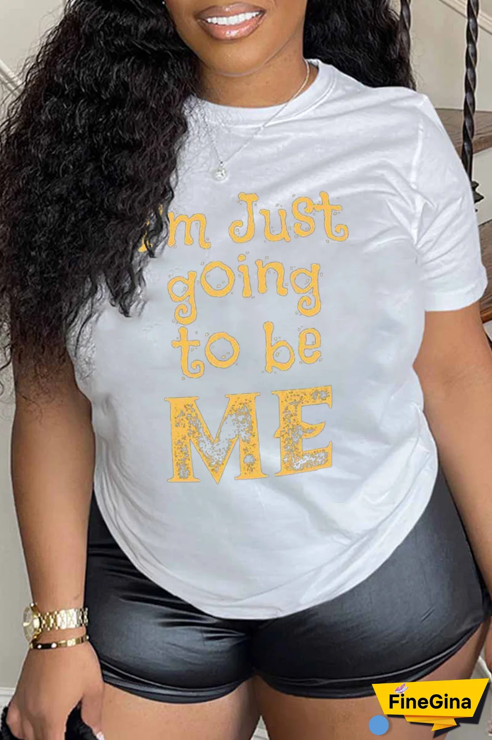 Black Casual Daily Print Patchwork Letter O Neck T-Shirts