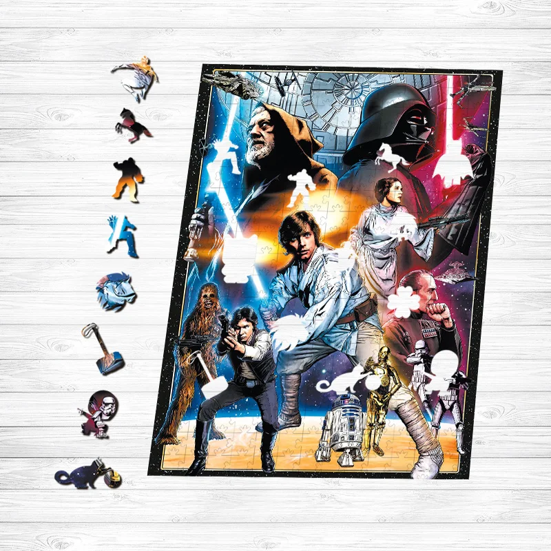 Jeffpuzzle™-JEFFPUZZLE™ Star Wars Cast Wooden Puzzle