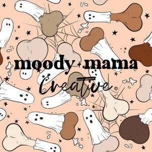Pornhint Halloween Ghost Penis Adult Seamless Pattern Set, Digital Paper, Printable Digital Design For Commercial Use Fabric Printing Digital Paper NSFW