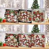 (US Only)6PCS DIY Xmas Diamond Art Greeting Cards Congratulations Cards & Gifts (Snowman)