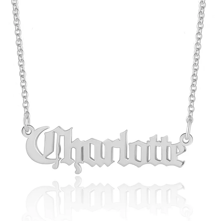 Personalized Name Necklace Old English Name Necklaces