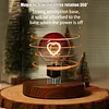 Magnetic Levitation LED Heart Shaped Bulb Table Lamp, Reading Lamp - Floating and Rotating Night Light - Perfect for Home/Office Atmosphere Decoration, Gift for Lovers/Family/Friends
