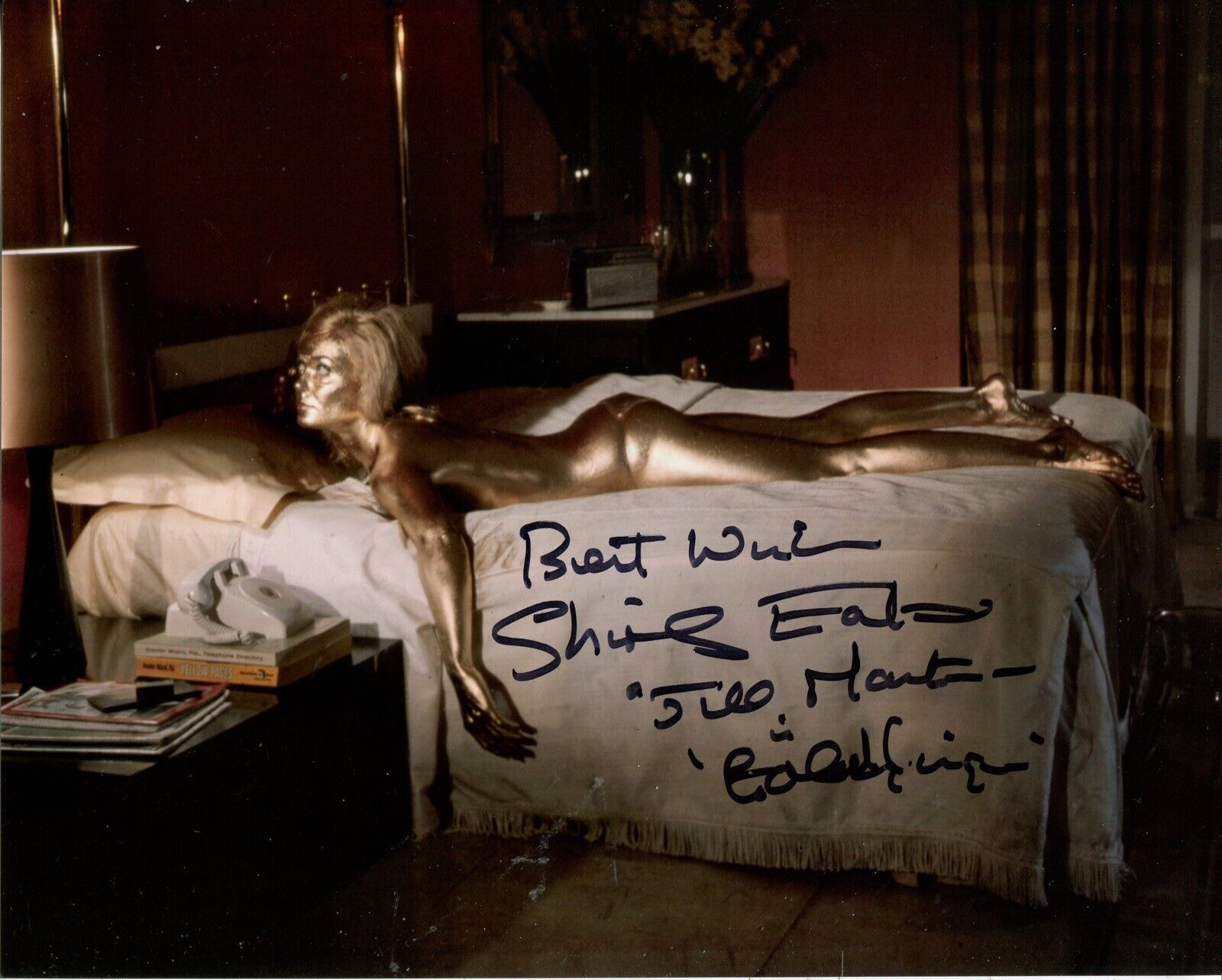 GOLDFINGER 8x10 James Bond movie Photo Poster painting signed by Shirley Eaton